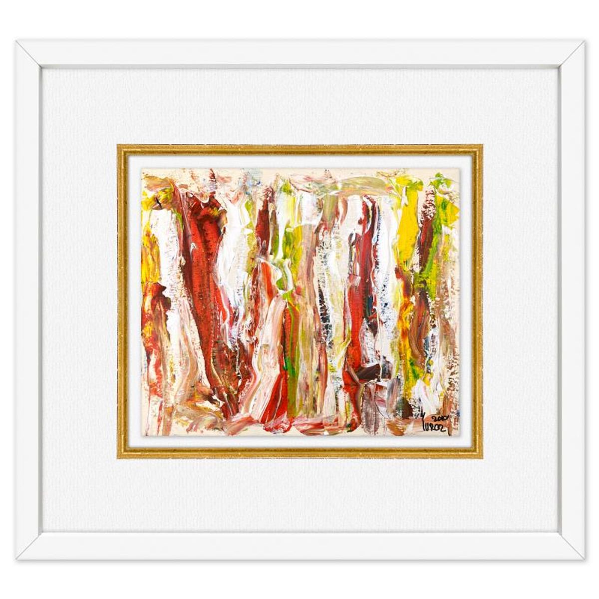 Yuroz, Framed Original Painting, Hand Signed with Letter of Authenticity.