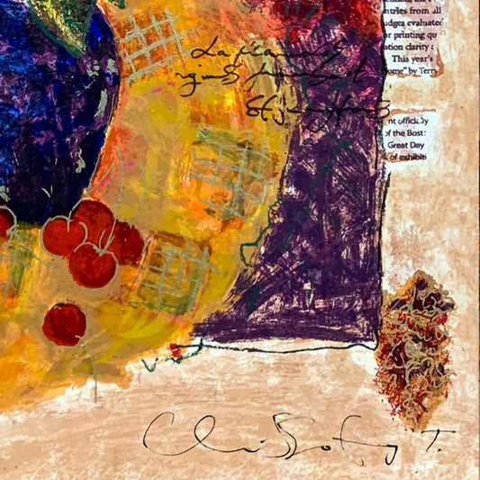Alexander Galtchansky (1959-2008) and Tanya Wissotzky (1959-2006), "Red" Hand Signed Limited Edition Serigraph on Paper with Letter of Authenticity.