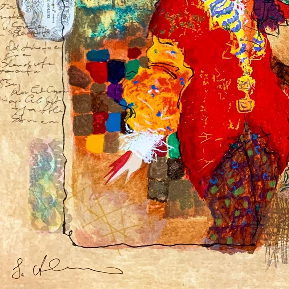 Alexander Galtchansky (1959-2008) and Tanya Wissotzky (1959-2006), "Passing Thought" Hand Signed Limited Edition Serigraph on Paper with Letter of Authenticity.