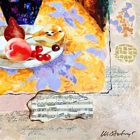 Alexander Galtchansky (1959-2008) and Tanya Wissotzky (1959-2006), "Blossoms and Fruit" Hand Signed Limited Edition Serigraph on Paper with Letter of Authenticity.