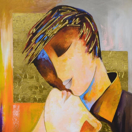 Arbe, "Adore You" Limited Edition on Canvas with Gold Embellishing, Numbered and Hand Signed with Certificate of Authenticity.