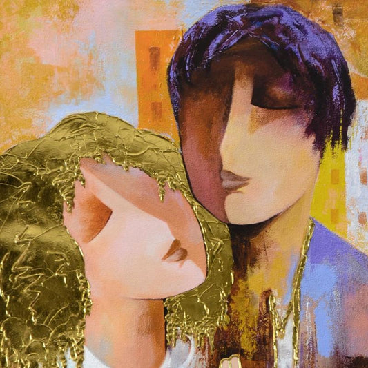 Arbe, "Honeymoon" Limited Edition on Canvas with Gold Embellishing, Numbered and Hand Signed with Certificate of Authenticity.