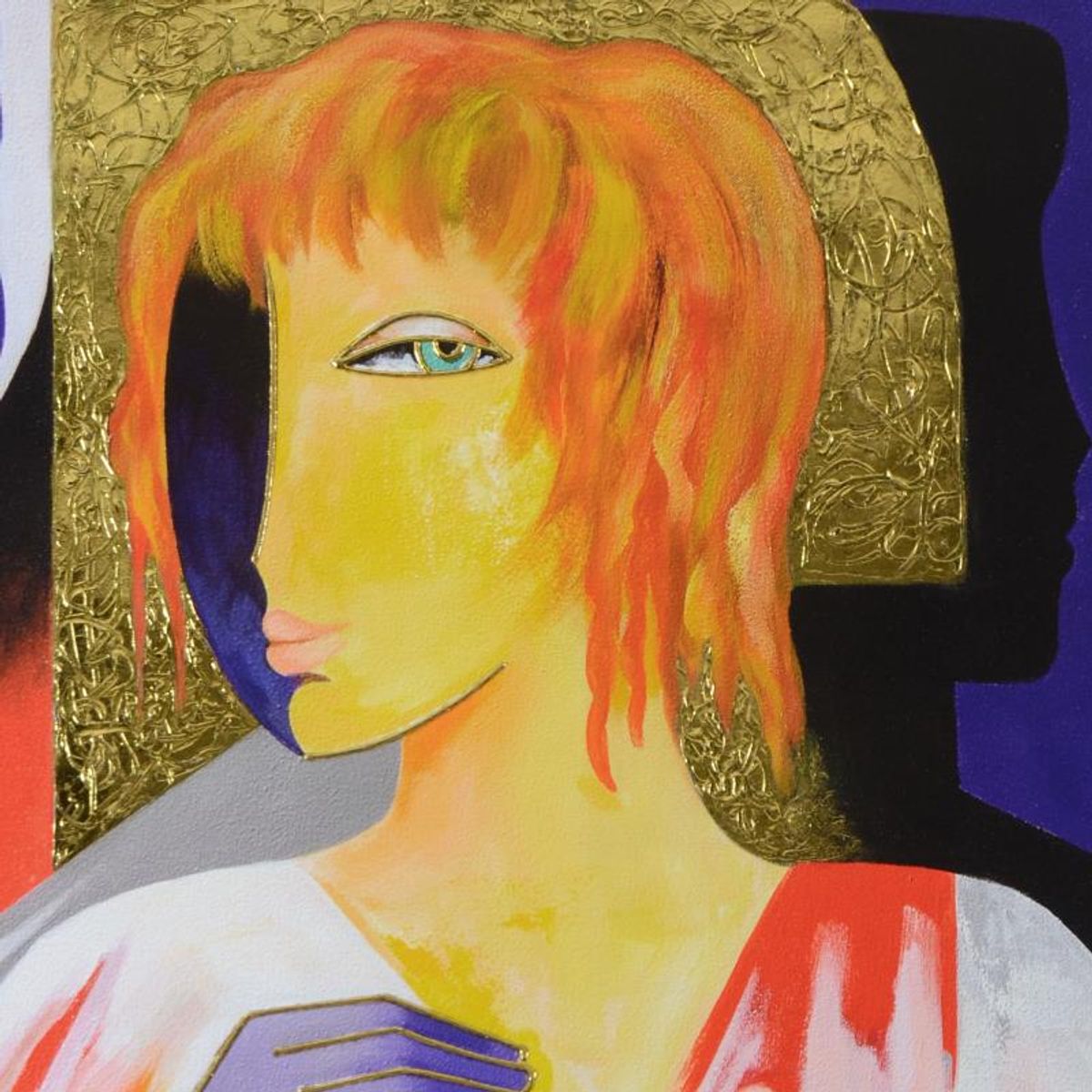 Arbe, "Subconscious" Limited Edition on Canvas with Gold Embellishing, Numbered and Hand Signed with Certificate of Authenticity.