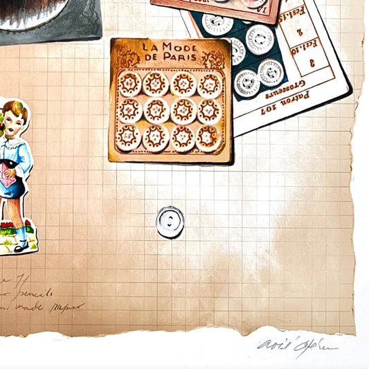 Arie Azene, "Family Album II" Hand Signed, Numbered Limited Edition with Letter of Authenticity.