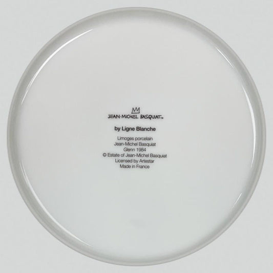 Jean-Michel Basquiat (1960-1988), "Glenn 1984" Framed Limoges Porcelain Plate.