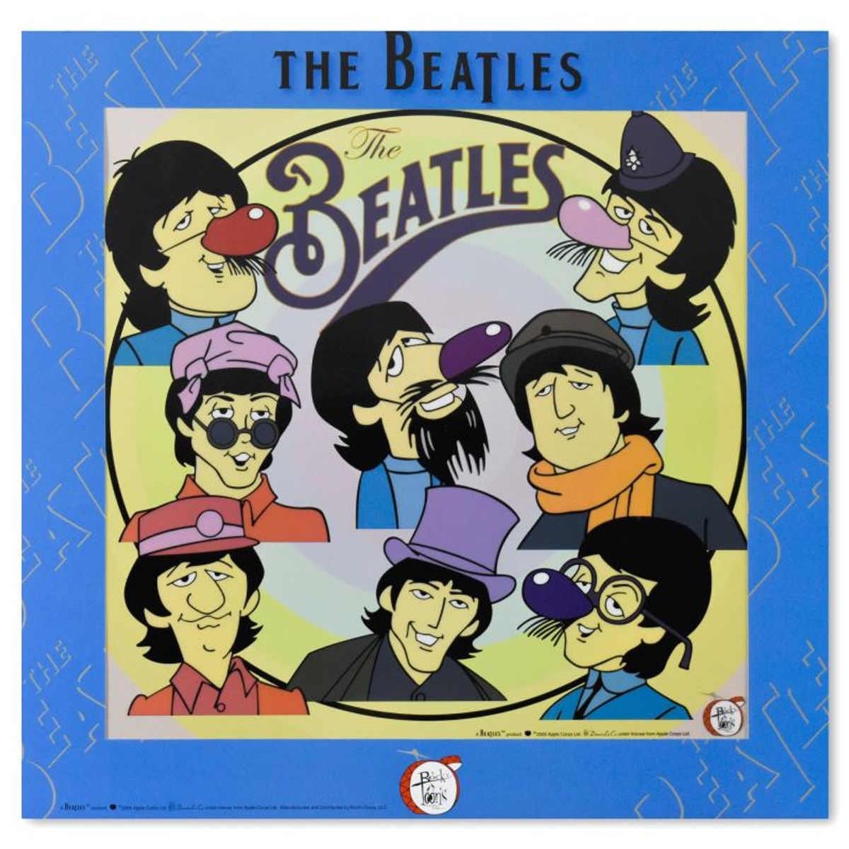 The Beatles, "Fab Faces" Limited Edition Sericel with Certificate of Authenticity.