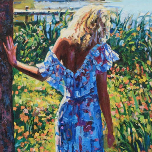 Howard Behrens (1933-2014), "My Beloved, By The Lake" Limited Edition on Canvas, Numbered and Signed with COA.