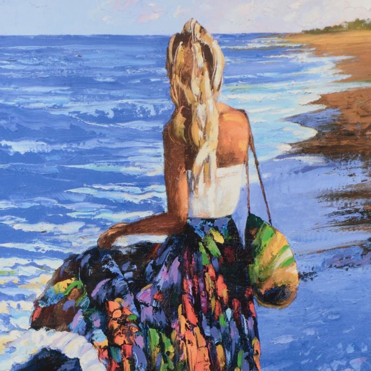 Howard Behrens (1933-2014), "My Beloved, By The Sea" Limited Edition on Canvas, Numbered and Signed with COA.