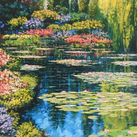 Howard Behrens (1933-2014), "Shimmering Waters Of Giverny" Limited Edition on Canvas, Numbered and Signed with COA.