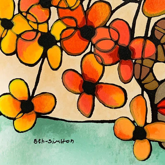 Ben Simhon, "Autumn" Hand Signed Limited Edition Serigraph on Paper with Letter of Authenticity.