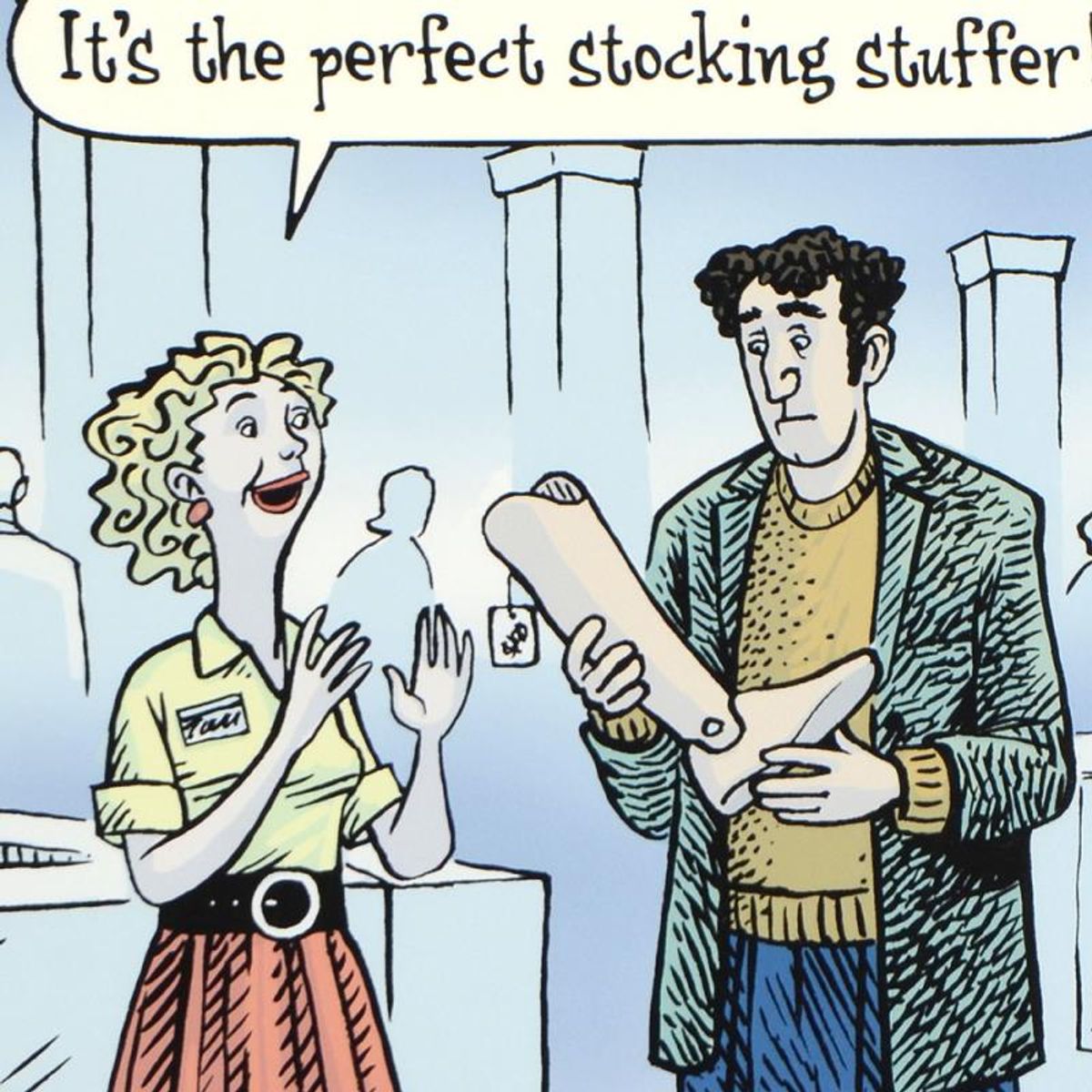 Bizarro, "Stocking Stuffer" Numbered Limited Edition Hand Signed by creator Dan Piraro; Letter of Authenticity.