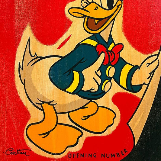 Trevor Carlton, "Donald's Opening Number" Limited Edition on Canvas from Disney Fine Art, Numbered and Hand Signed with Letter of Authenticity