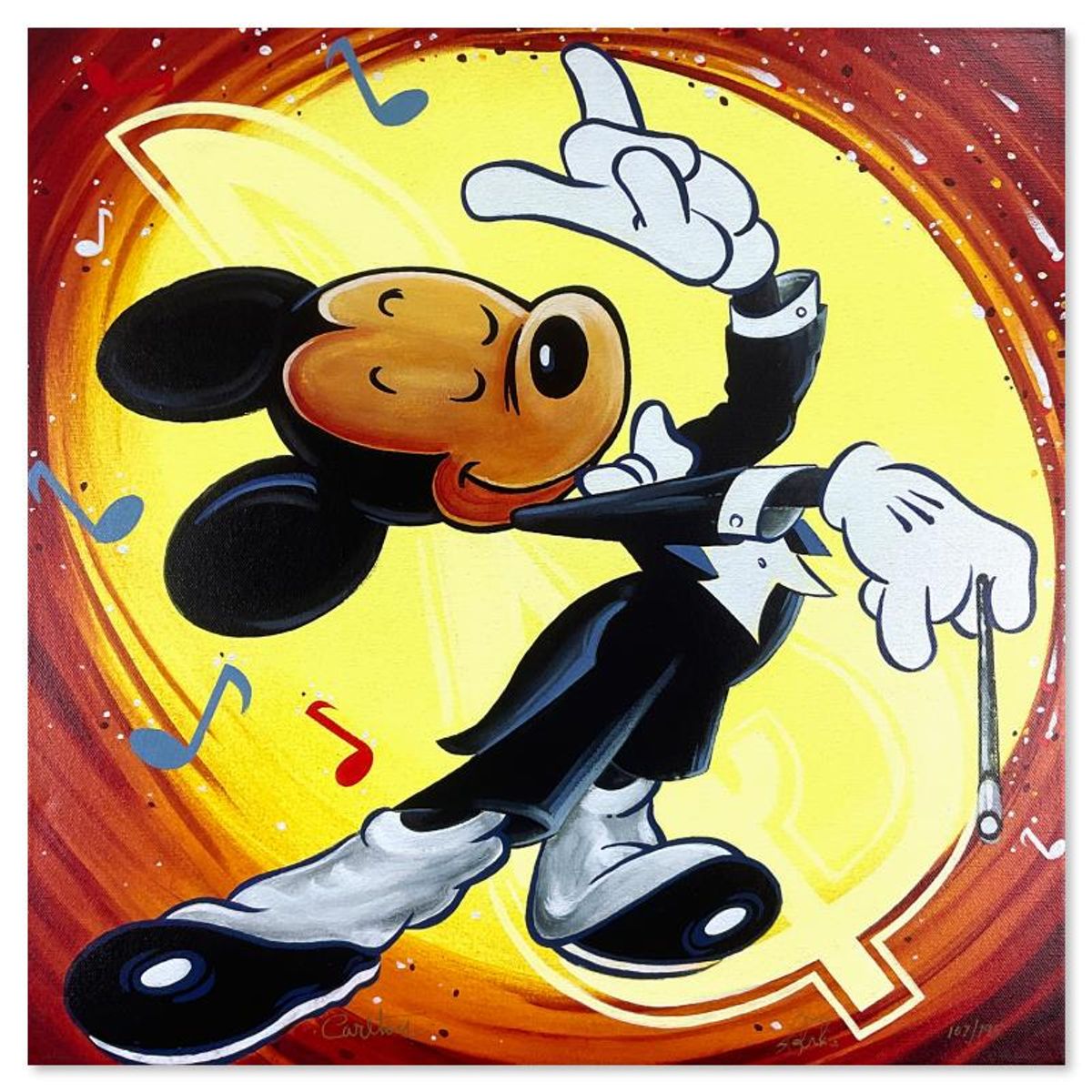Trevor Carlton & Stephen Reis, "Maestro Mickey" Limited Edition on Gallery Wrapped Canvas from Disney Fine Art, Numbered and Hand Signed by both Artists with Letter of Authenticity