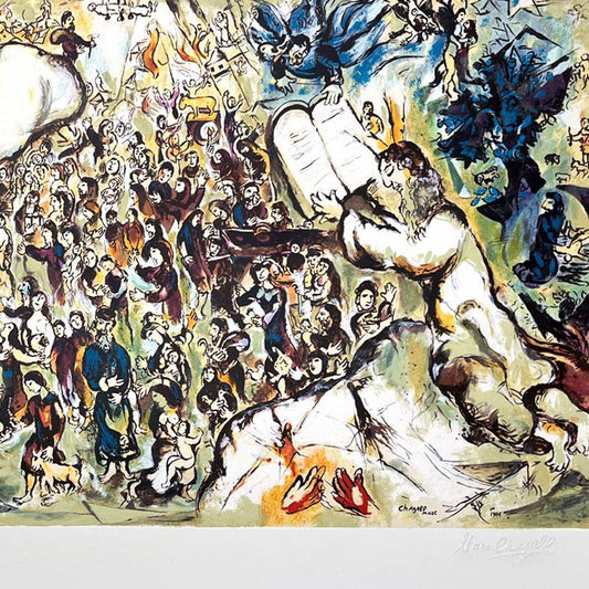 Marc Chagall (1887-1985), "The Story Of Exodus" Framed Limited Edition Lithograph with Letter of Authenticity.