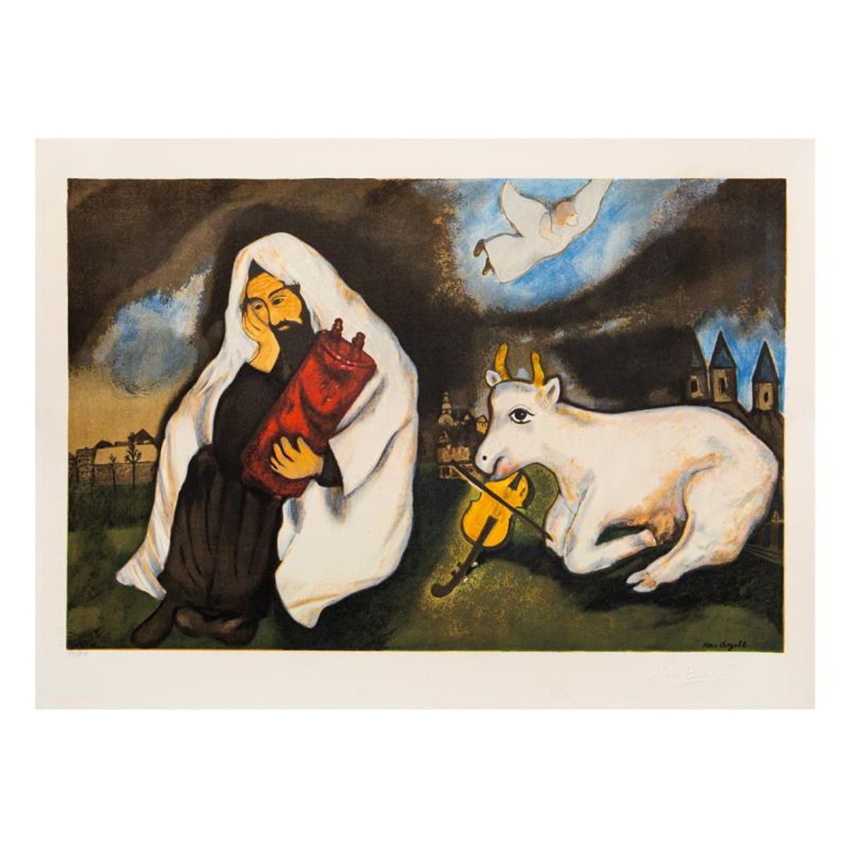 Marc Chagall (1887-1985), "Loneliness" Limited Edition Serigraph with Letter of Authenticity.