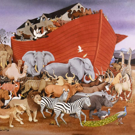 Tony Chen, "Noah and the Animals" Limited Edition Lithograph, Numbered and Hand Signed with Letter of Authenticity.