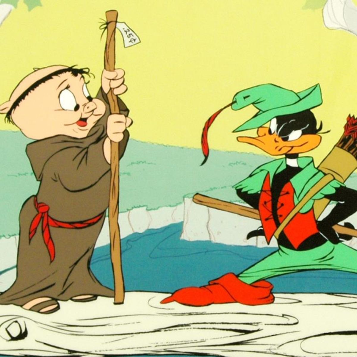 Buck and a Quarter Staff by Chuck Jones (1912-2002). Limited Edition Animation Cel with Hand Painted Color, Numbered and Hand Signed with Certificate of Authenticity.