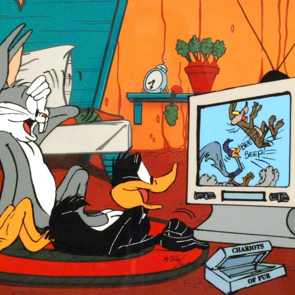 Just Fur Laughs by Chuck Jones (1912-2002). Limited Edition Animation Cel with Hand Painted Color Numbered and Hand Signed, with Certificate of Authenticity.