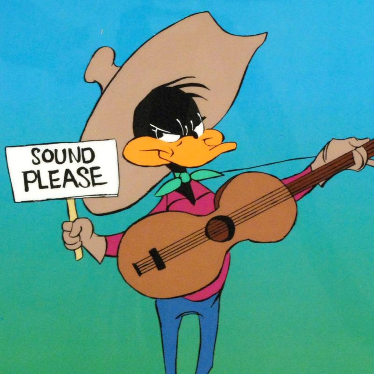 Sound Please by Chuck Jones (1912-2002). Limited Edition Animation Cel with Hand Painted Color. Numbered and Hand Signed with Certificate of Authenticity.