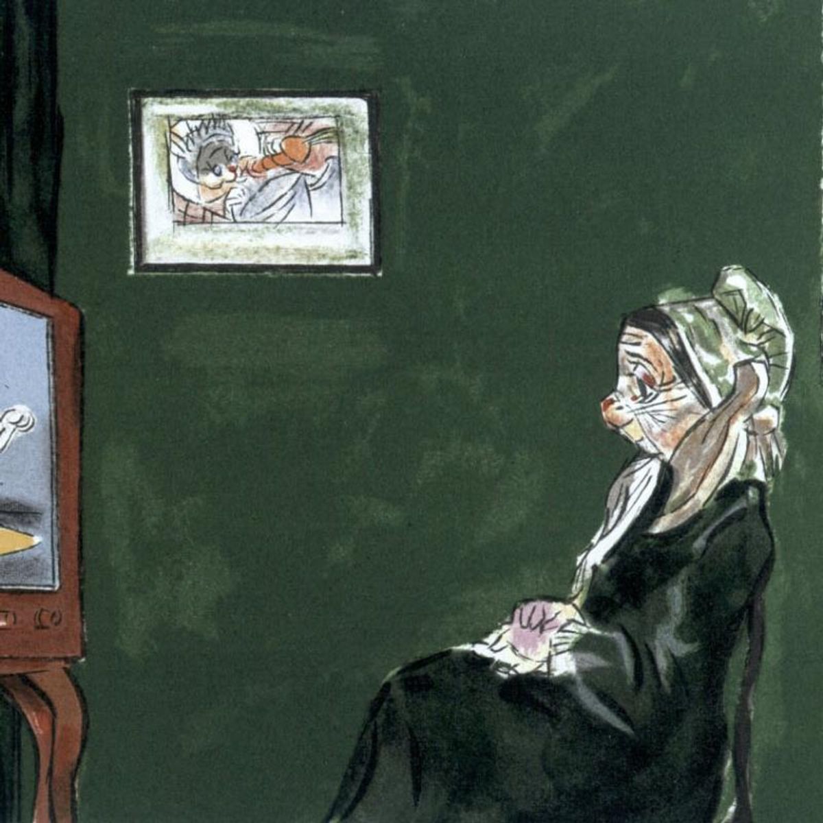 Chuck Jones "Whiskers Mother" Hand Signed Limited Edition Fine Art Stone Lithograph.