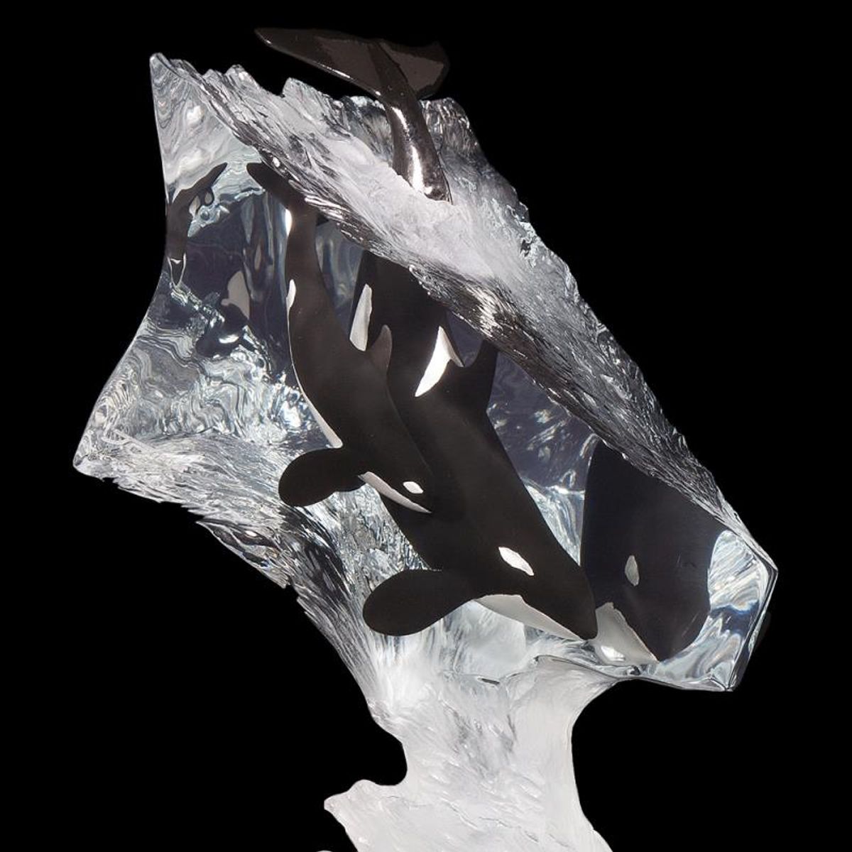 John Cuevas, "Calm Waters" Limited Edition Mixed Media Lucite Sculpture with COA.