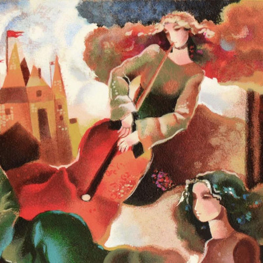 Galina Datloof, "Musical Flight" Limited Edition Serigraph, Numbered and Hand Signed with Certificate of Authenticity.