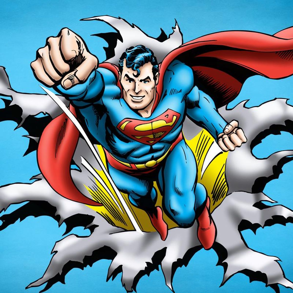 DC Comics, "Superman Fist Forward" Numbered Limited Edition Giclee with Certificate of Authenticity.