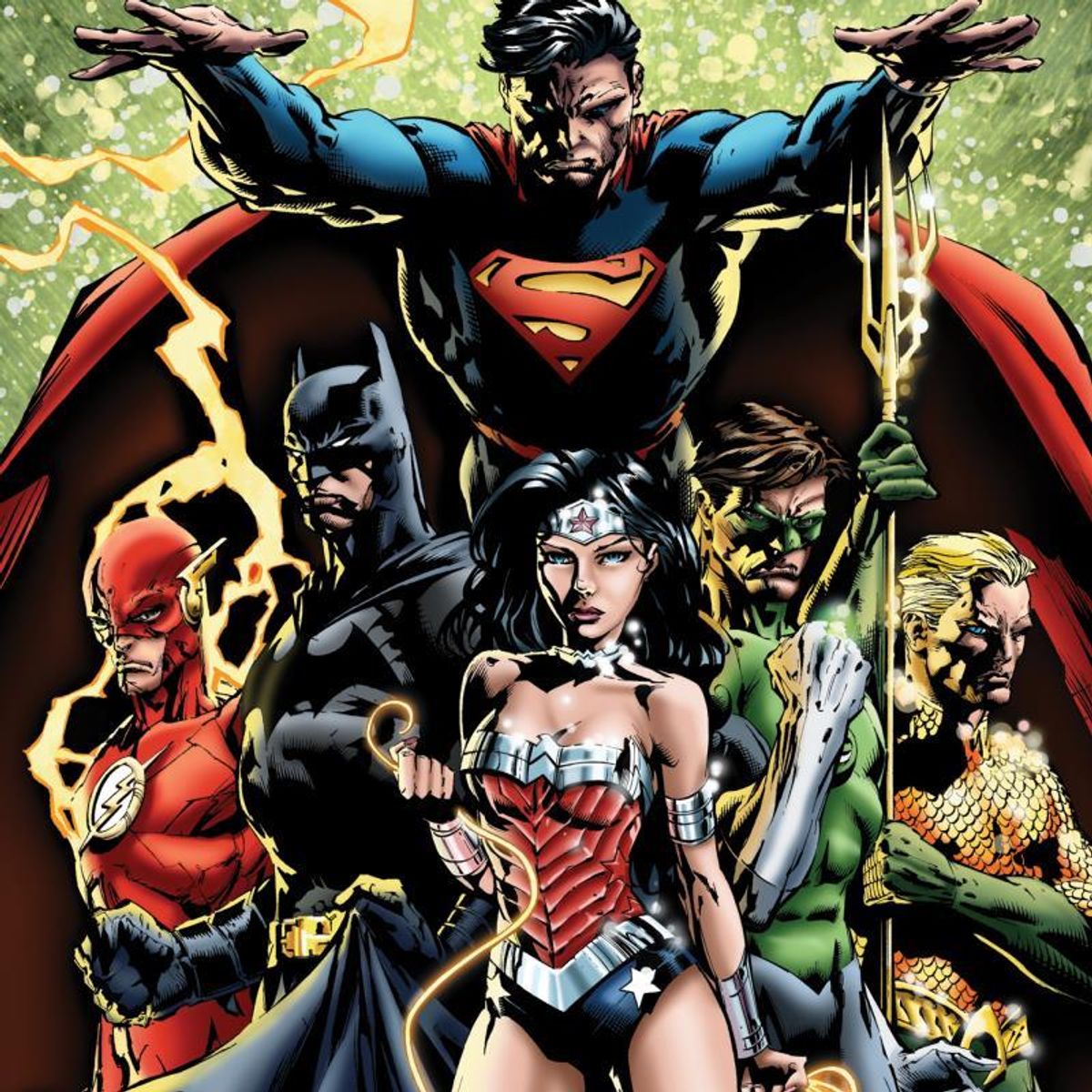 DC Comics, "Justice League" Numbered Limited Edition Giclee with Certificate of Authenticity.