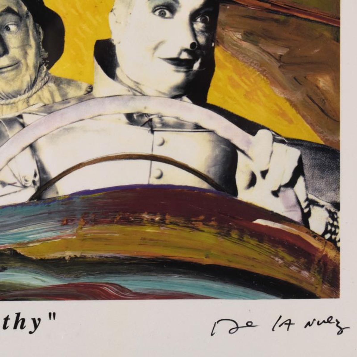 Nelson De La Nuez, "Ditching Dorothy" Framed Limited Edition Artist Proof, Numbered and Hand Signed with Letter of Authenticity.