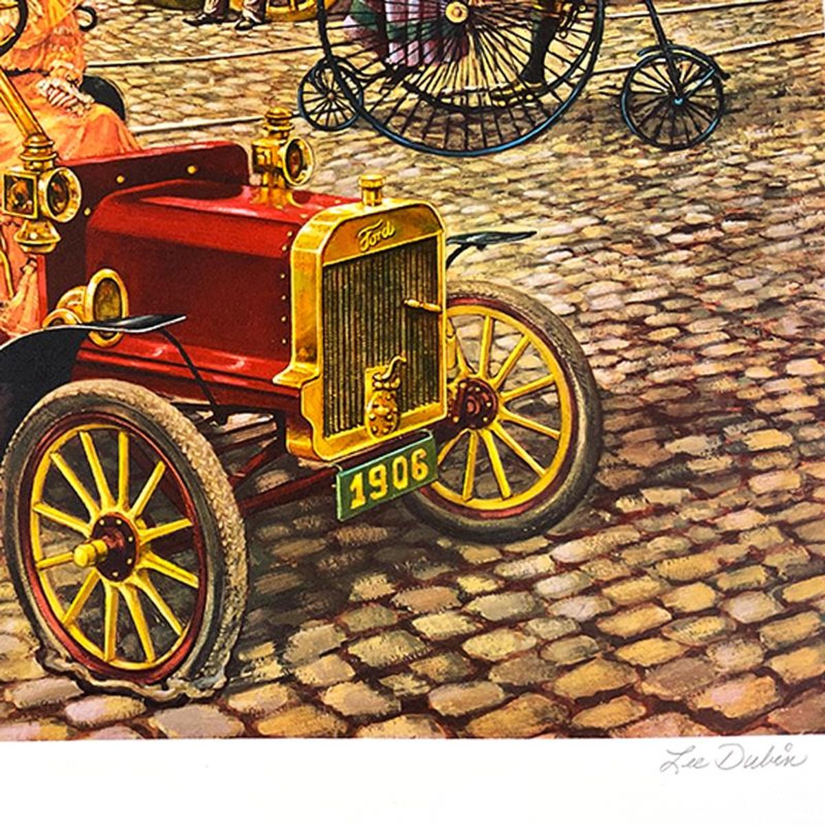 Lee Dubin, "Main Street" Limited Edition Lithograph, Numbered and Hand Signed and Letter of Authenticity