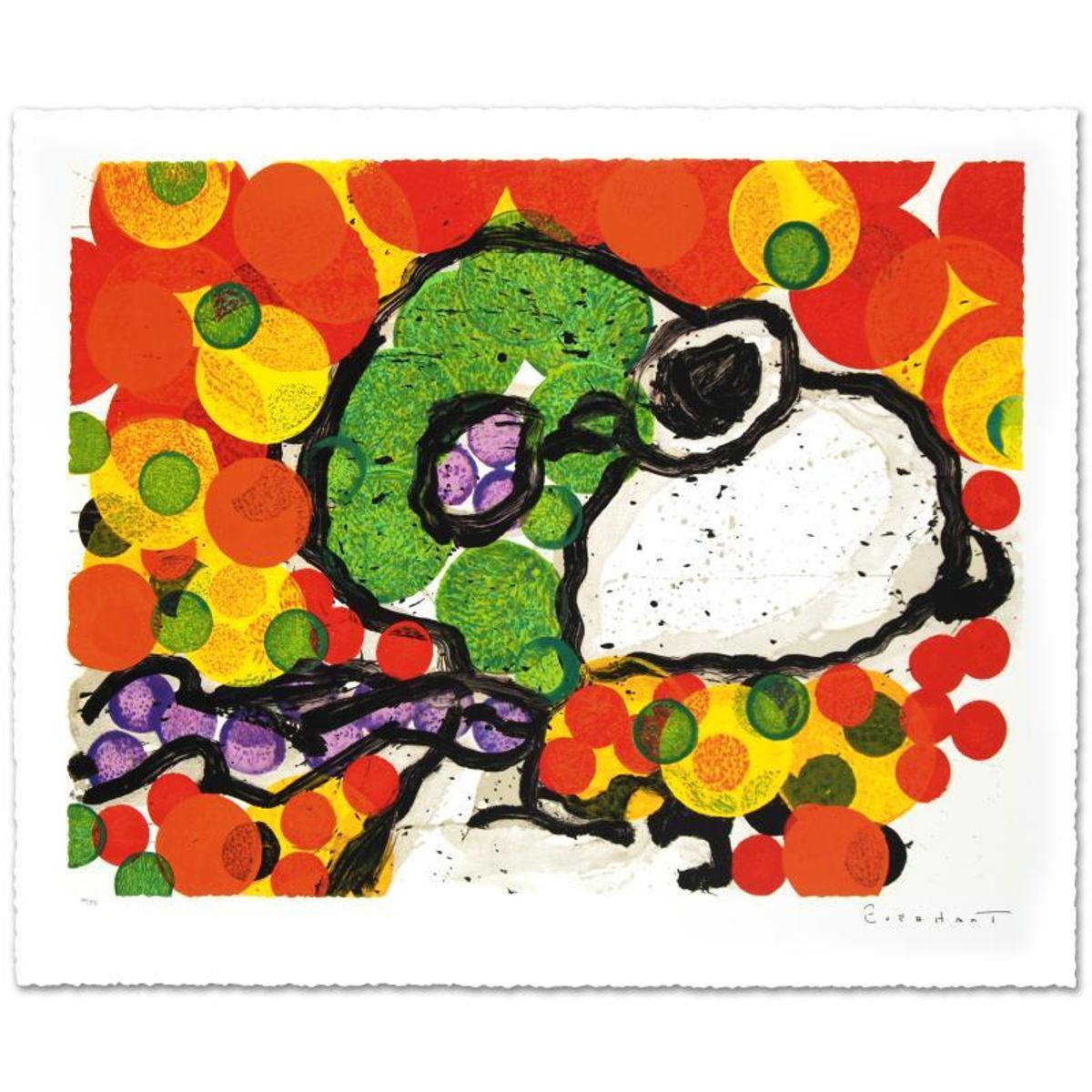 Synchronize My Boogie-Afternoon Limited Edition Hand Pulled Original Lithograph by Renowned Charles Schulz Protege, Tom Everhart. Numbered and Hand Signed by the Artist, with Certificate of A
