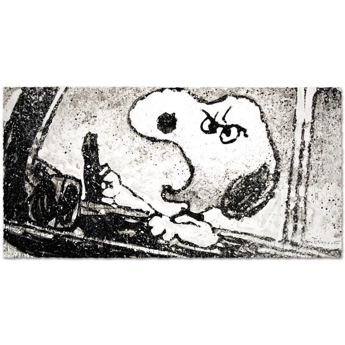 Rage Rover Limited Edition Hand Pulled Original Lithograph (49" x 24.5") by Renowned Charles Schulz Protege, Tom Everhart. Numbered and Hand Signed by the Artist, with Certificate of Authenti