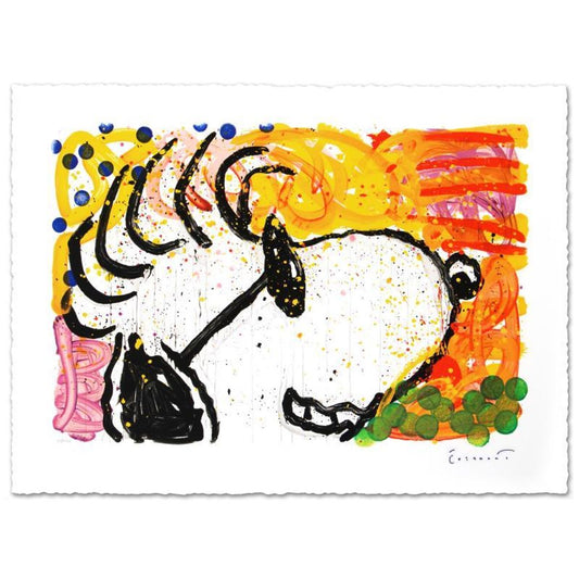 Pop Star Limited Edition Hand Pulled Original Lithograph by Renowned Charles Schulz Protege, Tom Everhart. Numbered and Hand Signed by the Artist, with Certificate of Authenticity.