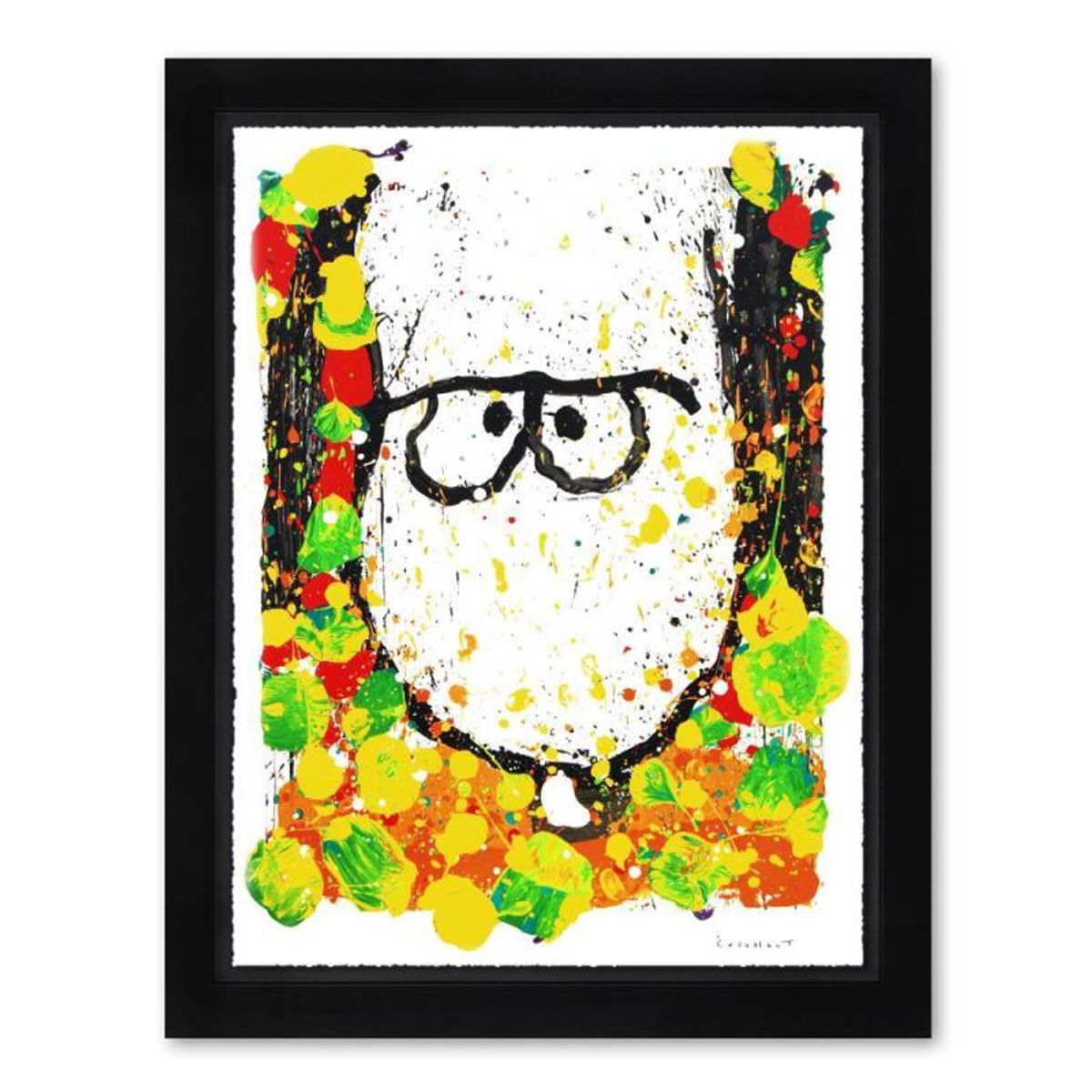 Tom Everhart, "Squeeze The Day-Monday" Framed Limited Edition Hand Pulled Original Lithograph. Hand Signed, with Letter of Authenticity.