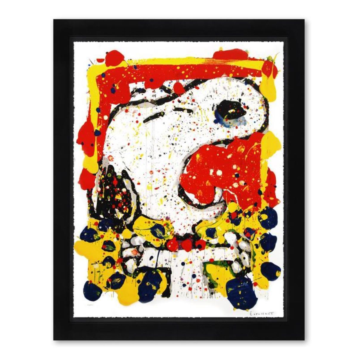 Tom Everhart, "Squeeze The Day-Friday" Framed Limited Edition Hand Pulled Original Lithograph. Hand Signed, with Letter of Authenticity.