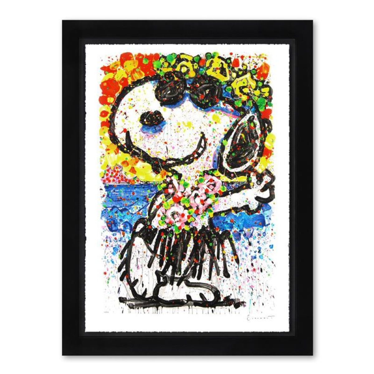 Tom Everhart, "Boom Shaka Laka Laka" Framed Limited Edition Hand Pulled Original Lithograph. Hand Signed, with Letter of Authenticity.