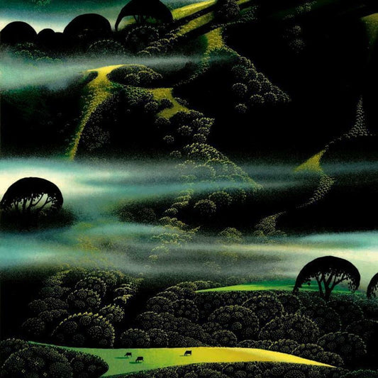 Eyvind Earle (1916-2000), "Fog Draped Hills" Limited Edition Serigraph on Paper; Numbered & Hand Signed; with Certificate of Authenticity.
