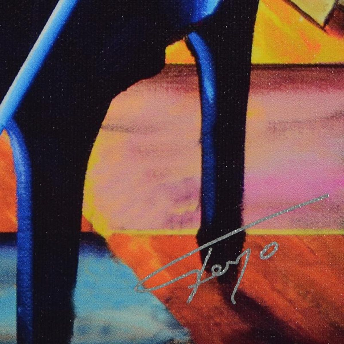 Ferjo, "Santorini at Dusk" Limited Edition on Gallery Wrapped Canvas, Numbered and Signed with Letter of Authenticity.