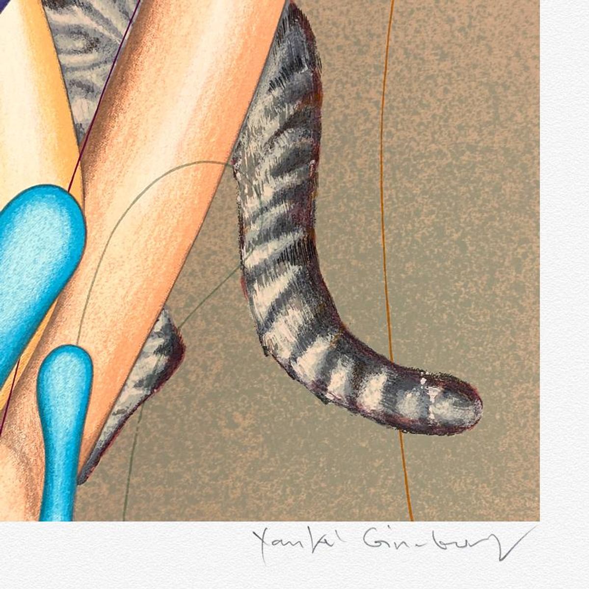 Yankel Ginzburg, "Ocelot" Limited Edition Serigraph, Numbered and Hand Signed with Letter of Authenticity