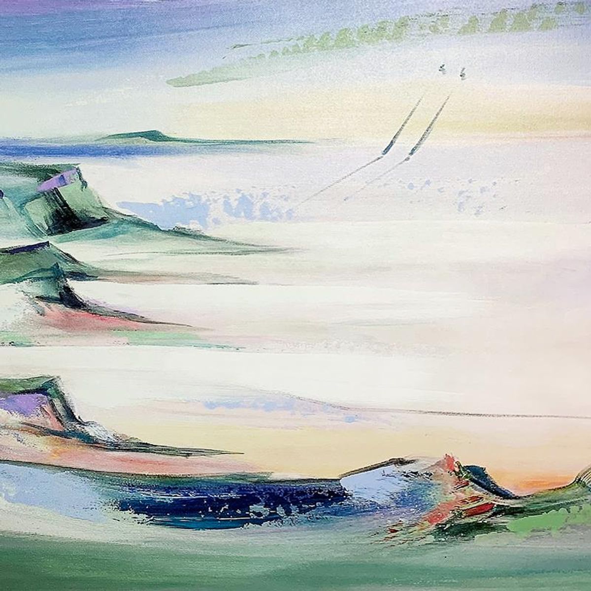 Alfred Gockel, "A Day on the Sea" Hand Signed Limited Edition on Canvas with Letter of Authenticity.