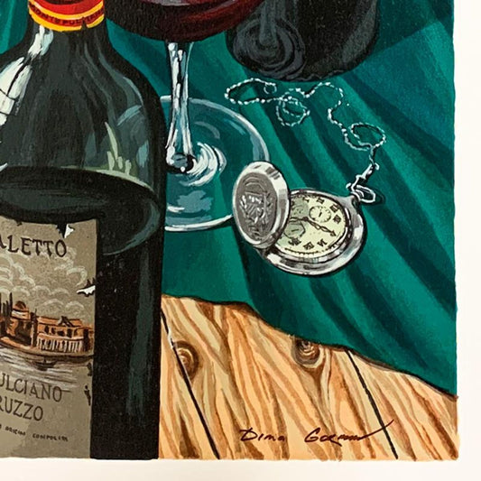 Dima Gorban, "Table for Two" Hand Signed Limited Edition Serigraph on Paper with Letter of Authenticity.