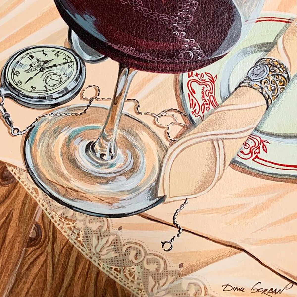 Dima Gorban, "Temptation" Hand Signed Limited Edition Serigraph on Paper with Letter of Authenticity.