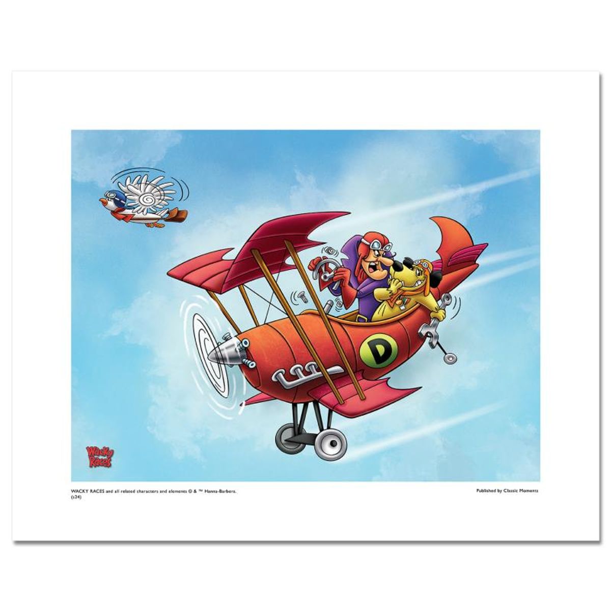 Wacky Races, "Dastardly" Limited Edition Giclee from Hanna-Barbera, Numbered and with Certificate of Authenticity.
