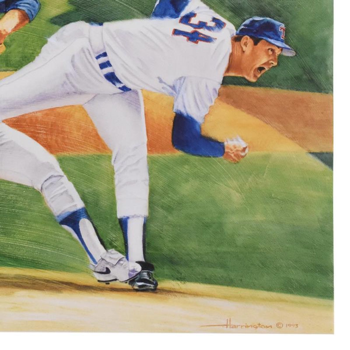 David Harrington, "Nolan Ryan" Collectible Plate Signed Lithograph.