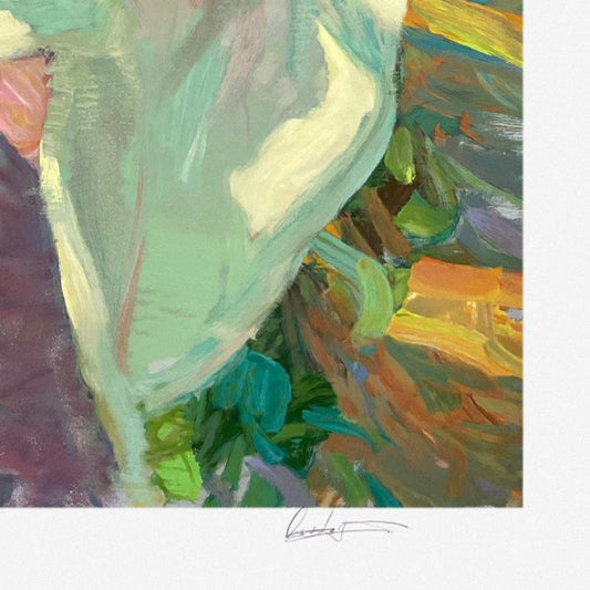 Don Hatfield, "Garden Solitude" Limited Edition Printer's Proof Serigraph, Numbered and Hand Signed with Letter of Authenticity.