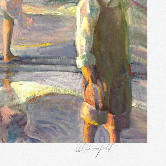 Don Hatfield, "Frolicking at the Seashore" Limited Edition Printer's Proof Serigraph, Numbered and Hand Signed with Letter of Authenticity.