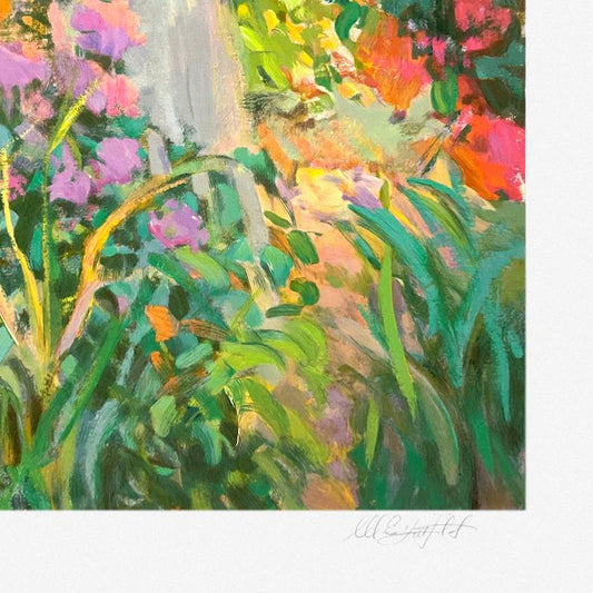 Don Hatfield, "Private Garden" Limited Edition Printer's Proof Serigraph, Numbered and Hand Signed with Letter of Authenticity.