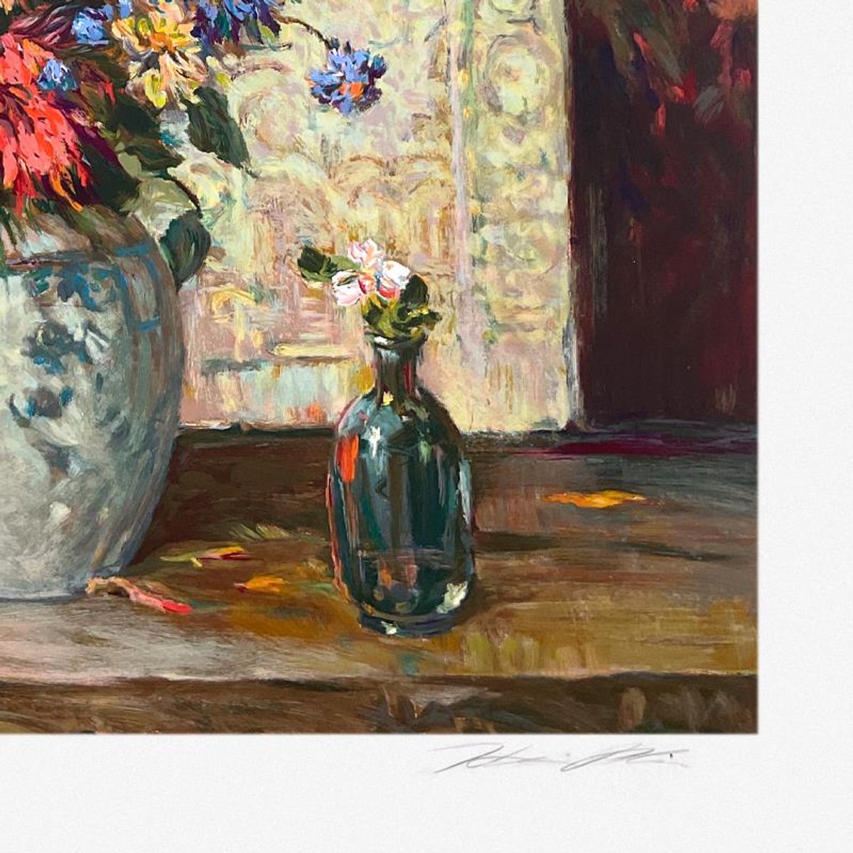 Henri Plisson (1933-2006), "Chang Vase" Limited Edition Serigraph, Numbered and Hand Signed with Letter of Authenticity