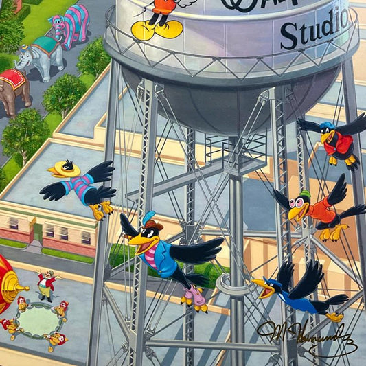 Manuel Hernandez, "A Day At The Studios" Limited Edition Mixed Media Lithograph from Disney Fine Art, Numbered and Hand Signed with Letter of Authenticity