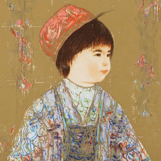 Festival Day Limited Edition Serigraph by Edna Hibel (1917-2014), Numbered and Hand Signed with Certificate of Authenticity.